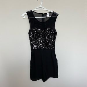 Black Sequin romper